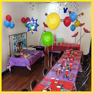 birthday party set up